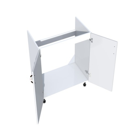 Corp inferior 60 cu 2 usi masca chiuveta Zebra MDF alb drept [1]