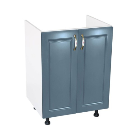 Corpuri Inferioare - Corp inferior 60 cu 2 usi masca chiuveta Zebra MDF Albastru drept