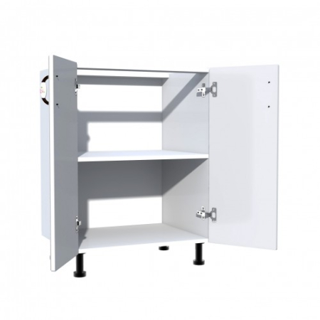 Corp inferior 60 cu 2 usi Zebra MDF alb drept [1]