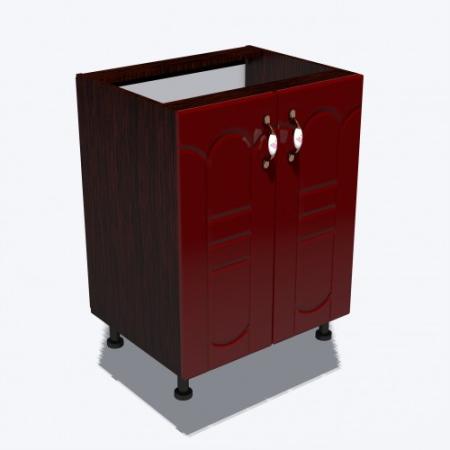 Corpuri Inferioare - Corp inferior 60 cu 2 usi Zebra MDF tulip rosu