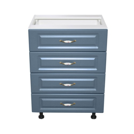 Corp inferior 60 cu 4 sertare Zebra MDF Albastru drept [1]