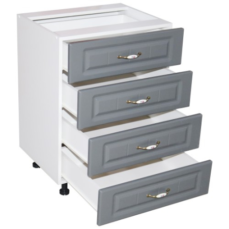 Corp inferior 60 cu 4 sertare Zebra MDF gri dungi [4]