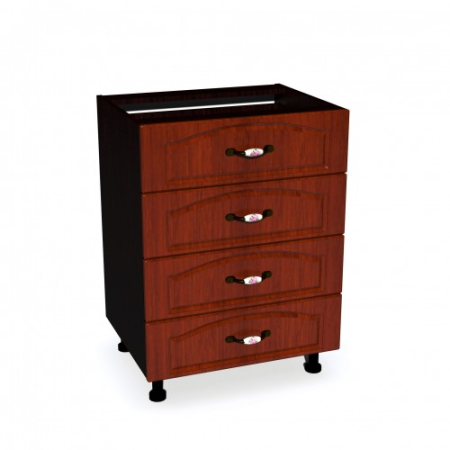 Corpuri Inferioare - Corp inferior 60 cu 4 sertare Zebra MDF mustata cedru