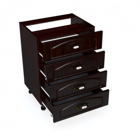 Corp inferior 60 cu 4 sertare Zebra MDF mustata wenge [1]