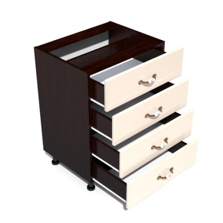 Corp inferior 60 cu 4 sertare Zebra MDF vanilie simplu [1]