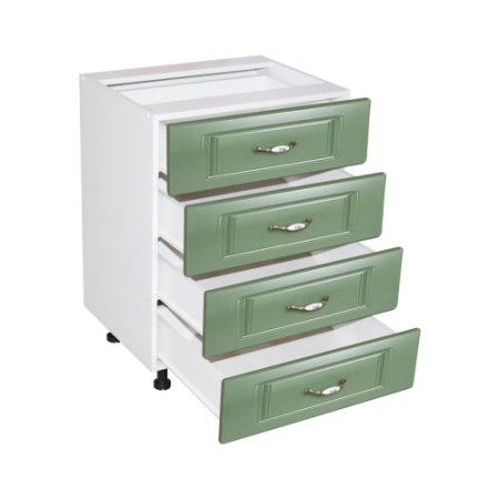 Corp inferior 60 cu 4 sertare Zebra MDF Verde drept [2]