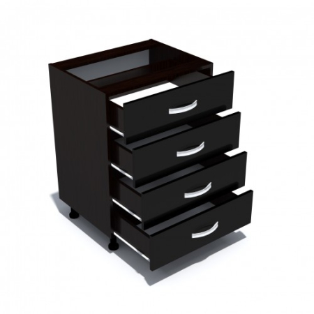 Corp inferior 60 cu 4 sertare Zebra negru [1]