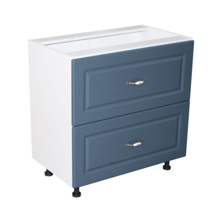 Corpuri Inferioare - Corp inferior 80 cu 2 sertare metalice pentru greutate Zebra MDF albastru drept