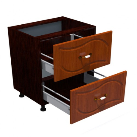 Corp inferior 80 cu 2 sertare metalice pentru greutate Zebra MDF frunza cedru [1]