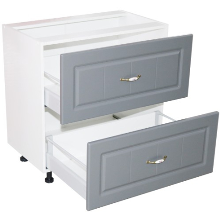 Corp inferior 80 cu 2 sertare metalice pentru greutate Zebra MDF gri dungi [5]