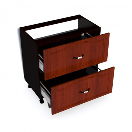 Corp inferior 80 cu 2 sertare metalice pentru greutate Zebra MDF mustata cedru [1]