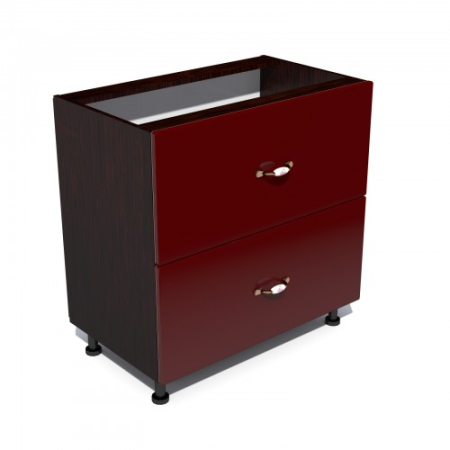 Corpuri Inferioare - Corp inferior 80 cu 2 sertare metalice pentru greutate Zebra MDF rosu simplu