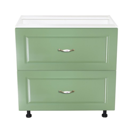 Corp inferior 80 cu 2 sertare metalice pentru greutate Zebra MDF verde drept [1]