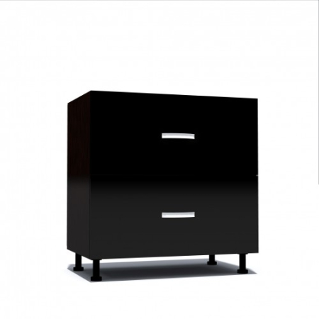 Corpuri Inferioare - Corp inferior 80 cu 2 sertare metalice pentru greutate Zebra negru