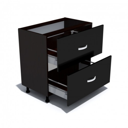 Corp inferior 80 cu 2 sertare metalice pentru greutate Zebra negru [1]