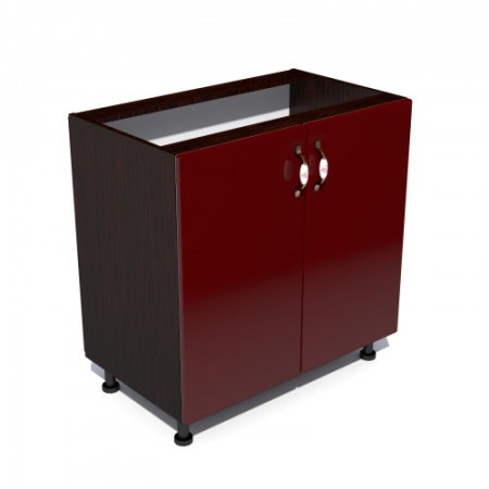 Corpuri Inferioare - Corp inferior 80 cu 2 usi Zebra MDF rosu simplu