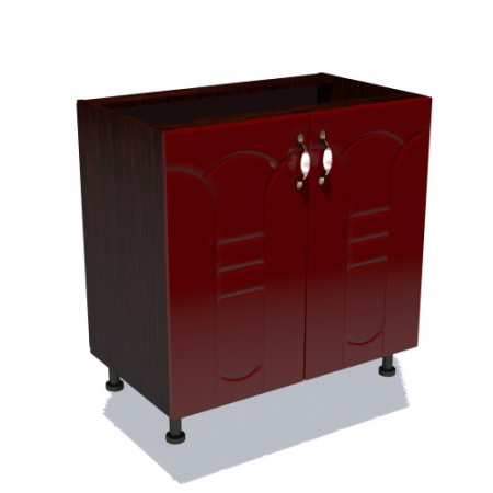 Corpuri Inferioare - Corp inferior 80 cu 2 usi Zebra MDF tulip rosu