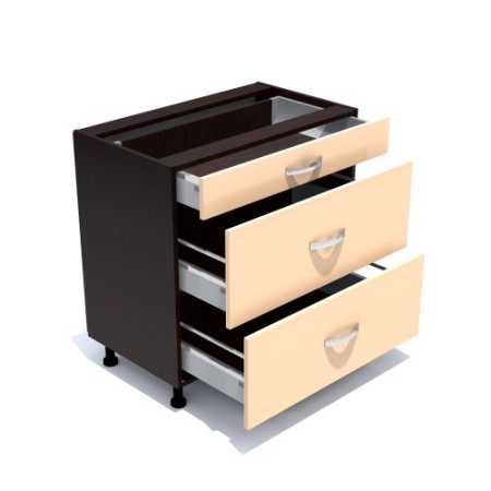 Corp inferior 80 cu 3 sertare metalice greutate Zebra cappuccino [1]