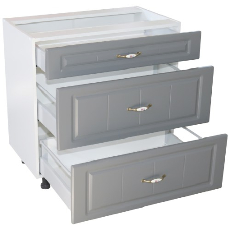 Corp inferior 80 cu 3 sertare metalice greutate Zebra MDF gri dungi [1]