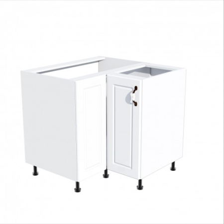 Mobilier Bucatarie - Corp inferior colt cu 2 usi Zebra MDF alb drept