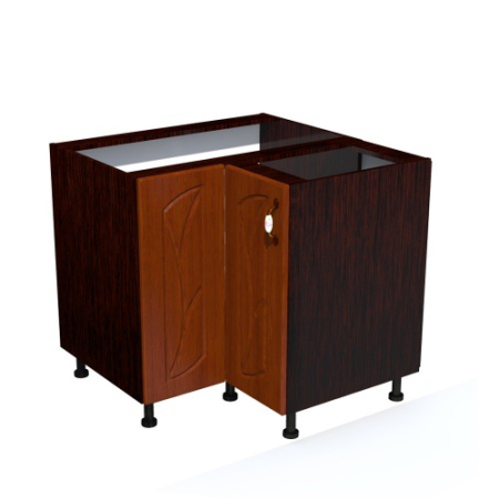 Corpuri Inferioare - Corp inferior colt cu 2 usi Zebra MDF frunza cedru