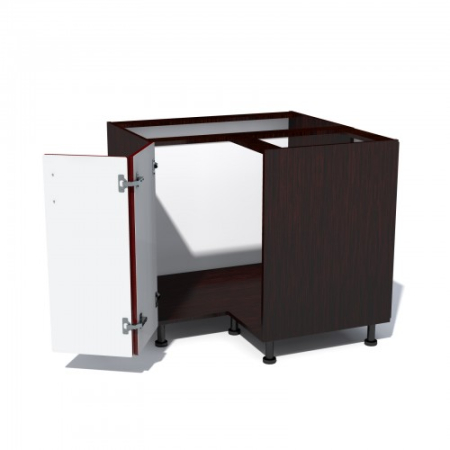 Corp inferior colt cu 2 usi Zebra MDF rosu simplu [1]