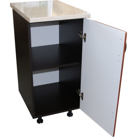 Corp inferior cu 1 Usa Dreapta Zebra, Wenge/MDF Cedru Frunza si blat Travertin 40 x 85 x 60 [2]