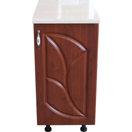 Corp inferior cu 1 Usa Dreapta Zebra, Wenge/MDF Cedru Frunza si blat Travertin 40 x 85 x 60 [1]