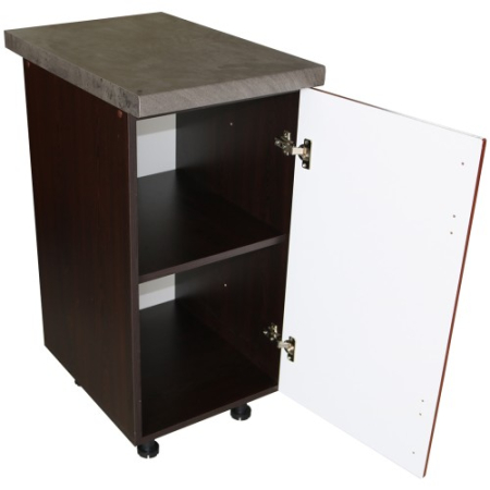 Corp inferior cu 1 Usa Dreapta Zebra, Wenge/MDF Cedru Mustata, blat Beton 40 x 85 x 60 [2]