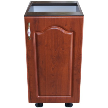 Mobilier Bucatarie - Corp inferior cu 1 usa dreapta Zebra, Wenge/ MDF Cedru Mustata, fara blat, 40 x 82 x 50 cm