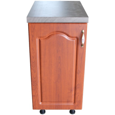 Bucatarii Modulare - Corp inferior cu 1 Usa Stanga Zebra, Wenge/MDF Cedru Mustata, blat Beton 40 x 85 x 60