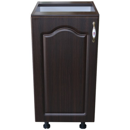 Corpuri Inferioare - Corp inferior cu 1 usa stanga Zebra, Wenge/ MDF Wenge Mustata, fara blat, 40 x 82 x 50 cm