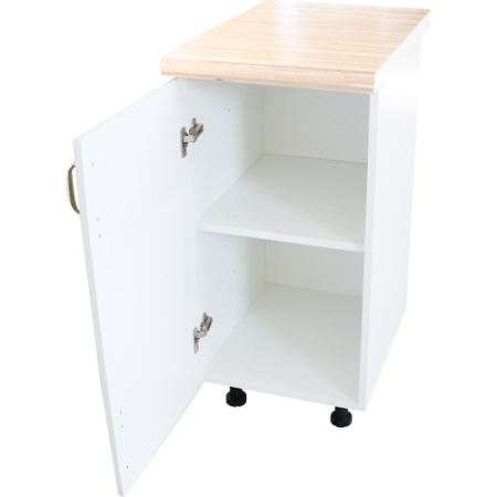 Corp inferior cu 1 Usa Zebra, Alb/MDF Alb lucios, si blat Artar 40 x 85 x 60 [2]