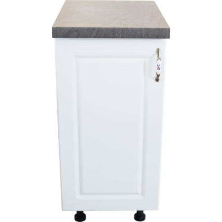 Corp inferior cu 1 Usa Zebra, Alb/MDF Alb mat, si blat Beton 40 x 85 x 60 [2]