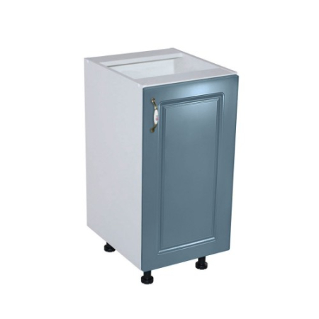 Corpuri Inferioare - Corp inferior cu 1 usa Zebra, Alb/MDF Albastru fara blat, 40 x 82 x 50 cm