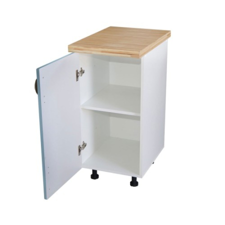 Corp inferior cu 1 Usa Zebra, Alb / MDF Albastru, si blat Artar 40 x 85 x 60 [2]