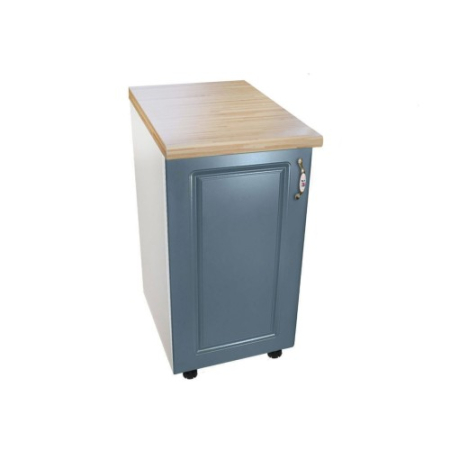 Corp inferior cu 1 Usa Zebra, Alb / MDF Albastru, si blat Artar 40 x 85 x 60 [1]