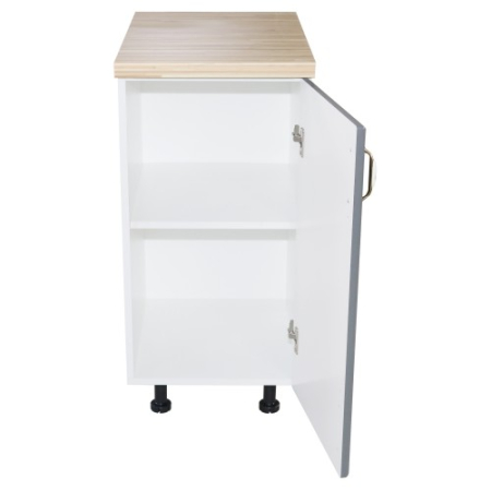 Corp inferior cu 1 Usa Zebra, Alb/MDF Gri, si blat Artar 40 x 85 x 60 [5]