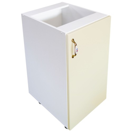 Corp inferior cu 1 usa Zebra, Alb/MDF Vanilie, fara blat, 40 x 82 x 50 cm [1]