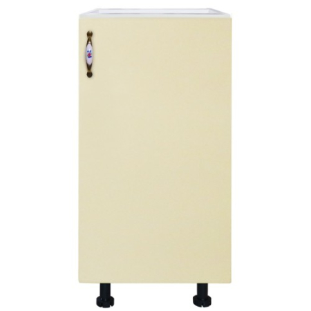 Mobilier Bucatarie - Corp inferior cu 1 usa Zebra, Alb/MDF Vanilie, fara blat, 40 x 82 x 50 cm