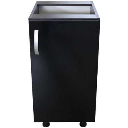 Corp inferior cu 1 usa Zebra, Wenge / Negru, fara blat, 40 x 82 x 50 cm [4]