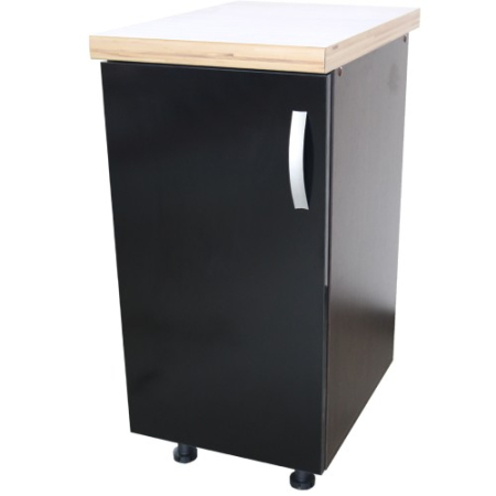 Corpuri Inferioare - Corp inferior cu 1 Usa Zebra, Wenge / Negru si blat Artar 40 x 85 x 60