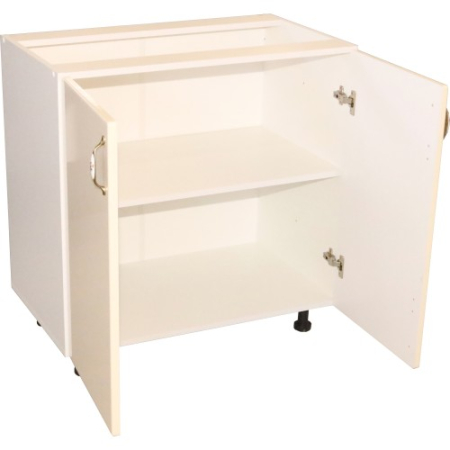 Corp inferior cu 2 usi 80 cm Zebra, Alba/MDF Vanilie, fara blat 80 x 82 x 50 [1]