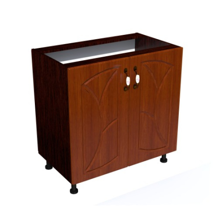 Corpuri Inferioare - Corp inferior cu 2 usi 80 cm Zebra, wENGE/MDF Cedru Frunza, fara blat 80 x 82 x 50