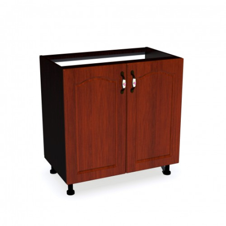 Corpuri Inferioare - Corp inferior cu 2 usi 80 cm Zebra, wENGE/MDF Cedru Mustata, fara blat 80 x 82 x 50