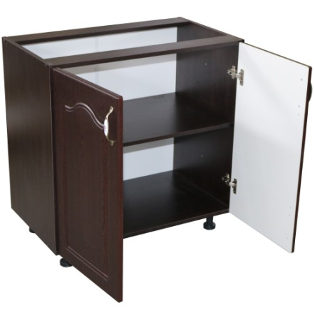 Corp inferior cu 2 usi 80 cm Zebra, Wenge/MDF Wenge Mustata, fara blat 80 x 82 x 50 [1]