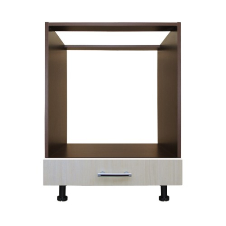Corp pentru cuptor incorporabil cu sertar Sofia, wenge/brad, fara blat, 60 x 82 x 57 cm [2]