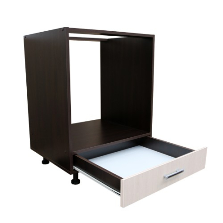Corp pentru cuptor incorporabil cu sertar Sofia, wenge/brad, fara blat, 60 x 82 x 57 cm [3]