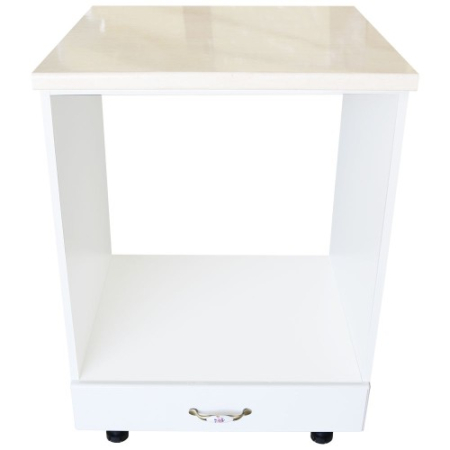 Corp pentru cuptor incorporabil cu sertar Zebra, Alb/MDF Alb lucios, cu blat Travertin, 60 x 85 x 60 cm [2]