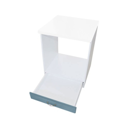 Corp pentru cuptor incorporabil cu sertar Zebra, Alb / MDF Albastru, cu blat alb, 60 x 85 x 60 cm [1]